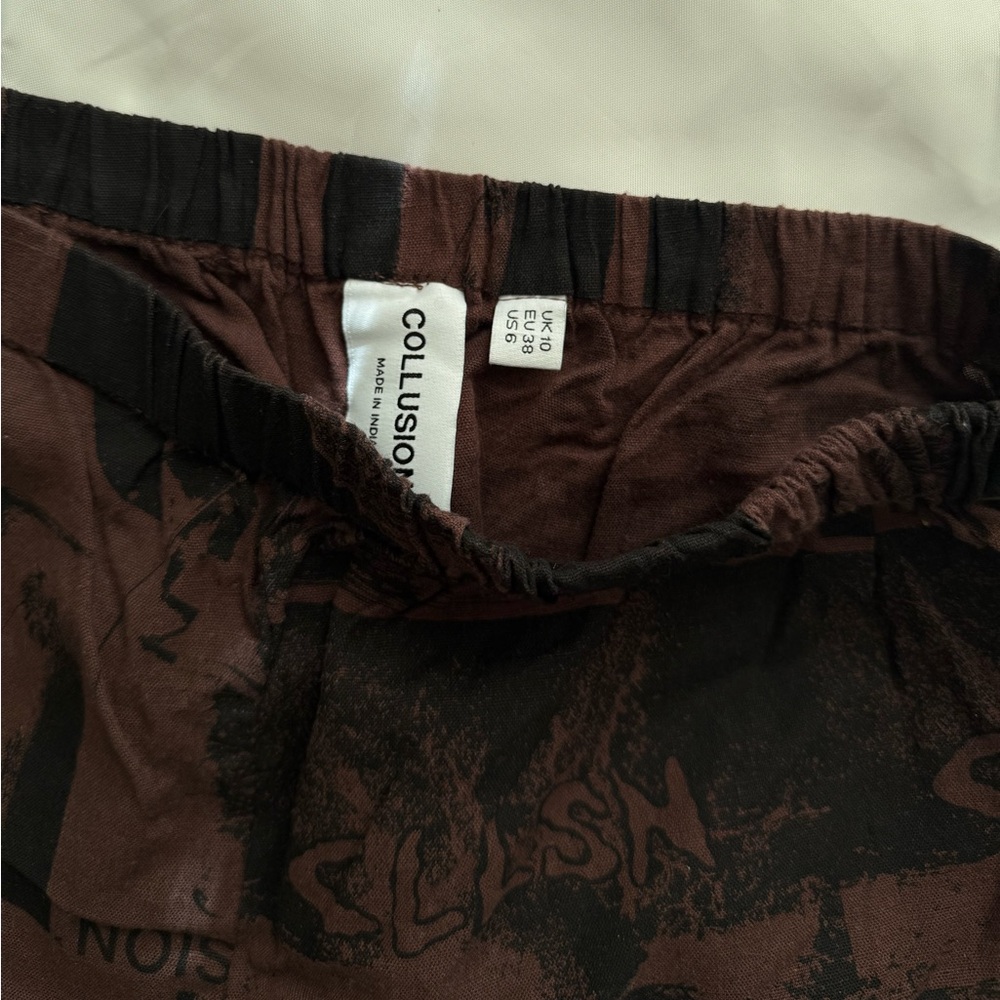 Collusion Brown and Black shorts